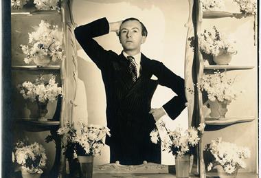 An image of photographer Cecil Beaton on display at the National Portrait Gallery