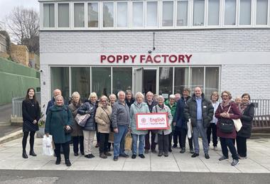 The Richmond Reader Club trip group outside The Poppy Factory.