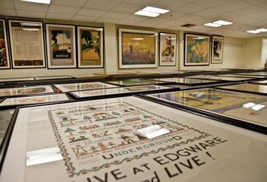 The poster store at London Transport Museum's Depot in Acton Town