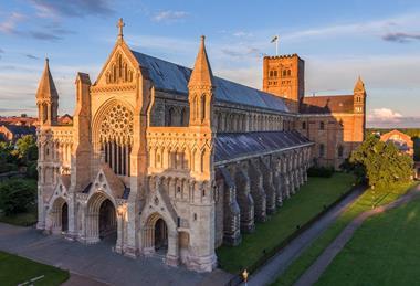 Exterior of St Albans Cathedral