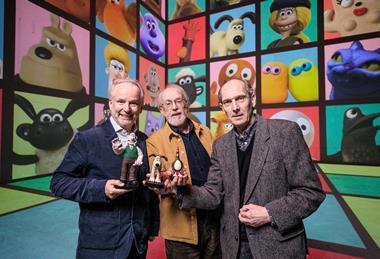 Aardman founders, Nick Parkes, Peter Lords and David Sproxton at Lightroom Kings Cross.