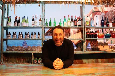 Antony Costa pictured in Nikos Taverna at Mamma Mia! The Party