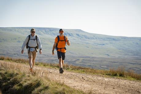 Two men walking in the Pennines