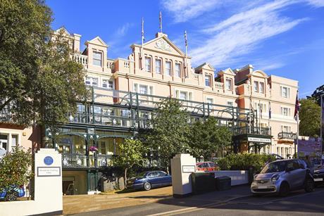 The exterior of Alfa Travel's Norfolk Royale hotel in Bournemouth