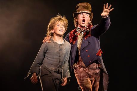 Oliver and The Artful Dodger in the 2025 West End production of Oliver!