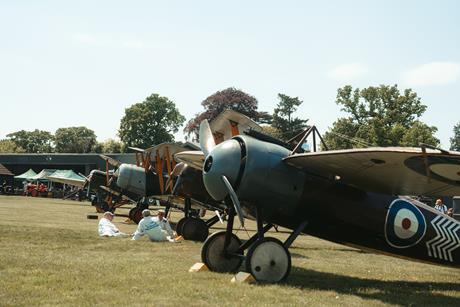 Aircraft lined up on the airfield at Season Premiere 2025