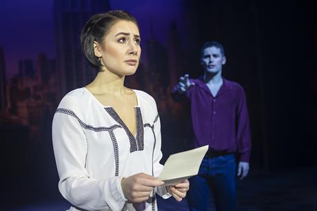 Rebekah Lowings (Molly) and Niall Sheehy (Sam) in Ghost the Musical 2019 UK tour