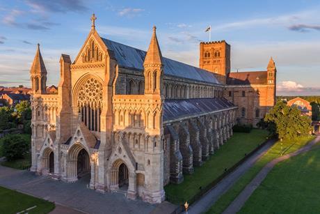 Exterior of St Albans Cathedral