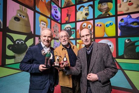 Aardman founders, Nick Parkes, Peter Lords and David Sproxton at Lightroom Kings Cross.