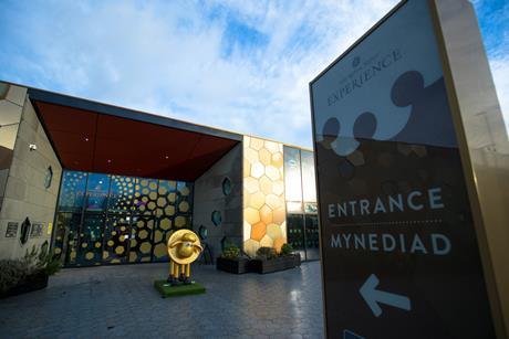 The main entrance to The Royal Mint in Wales