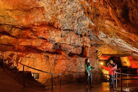 Kents Cavern located in Devon, UK.