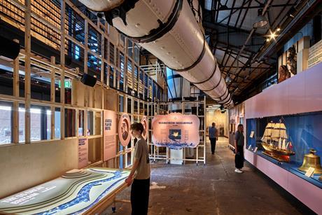 Inside the new museum space at Bristol Dockyard