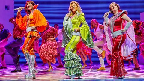 Kate Graham as Tanya, Mazz Murray as Donna & Nicola-Dawn Brook as Rosie in Mamma Mia