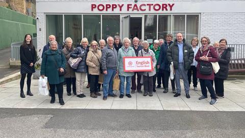 The Richmond Reader Club trip group outside The Poppy Factory.