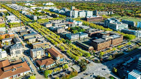 Milton Keynes city centre in Buckinghamshire