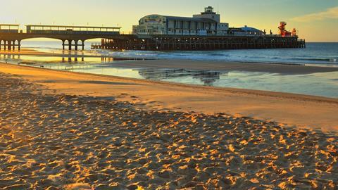 Bournemouth pier on the south coast of England