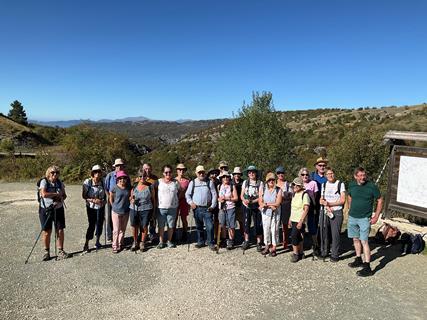 Members of the Isle of Wight Ramblers group in Eprius, Greece