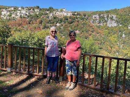 Members of the Isle of Wight Ramblers group in Eprius, Greece