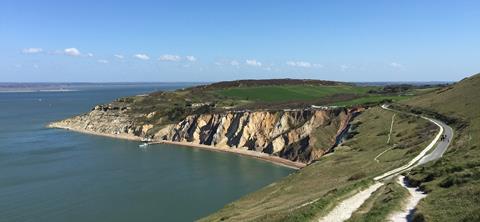 Coastal view on the Isle of Wight