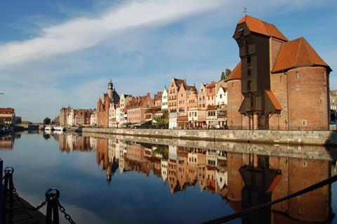 Port city of Gdansk in Poland