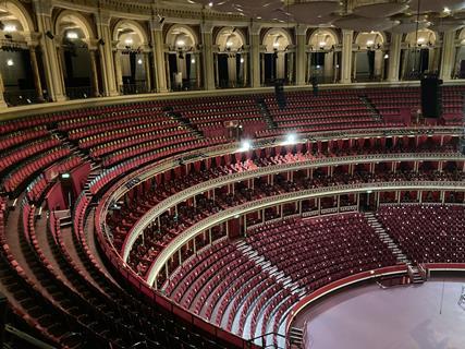 View from the gallery at the Royal Albert Hall