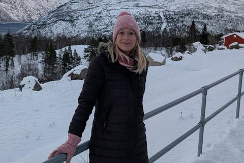 Sarah Holt in Norway, one of the stops on the Arctic Train