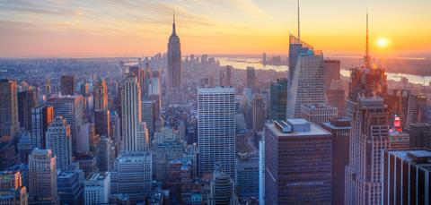 Empire State building and Manahtten at sunset ISS_16495_00227
