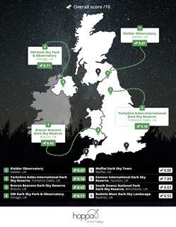 The UK’s stargazing hotspots map