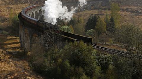 Steam railway journey in the UK