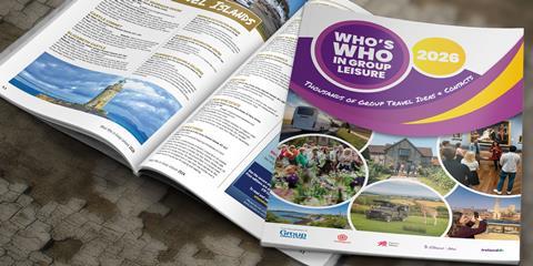 Who's Who in Group Leisure 2026 cover and inside page mock up