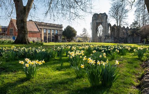 York Museum Gardens on a sunny day