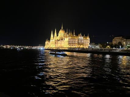 The Hungarian Parliament Building in Budapest.