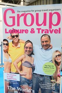 Group Leisure & Travel magazine photo board at the Group Leisure & Travel Show 2018