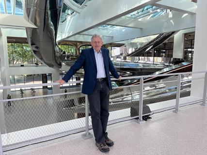 Simon Calder in the Fenix Museum of Migration, Rotterdam