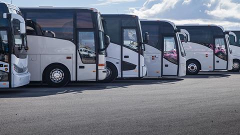 A row of coaches