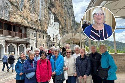 GTO of the Year 2024 finalist Joyce Cook with her group on holiday