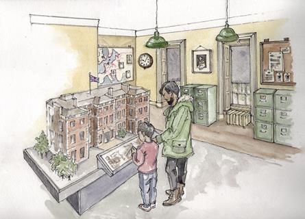 An artist representation of what the model house at Trent Park will look like.