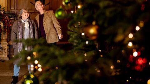 Longleat House decorated for Christmas