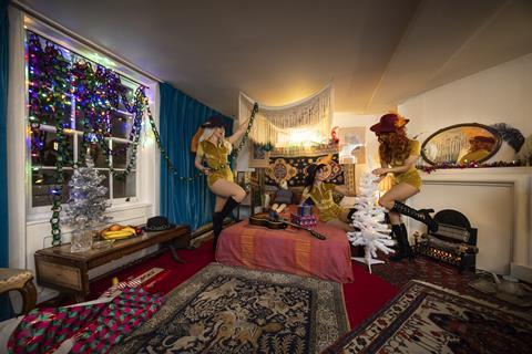 Handel Hendrix House dressed for Christmas
