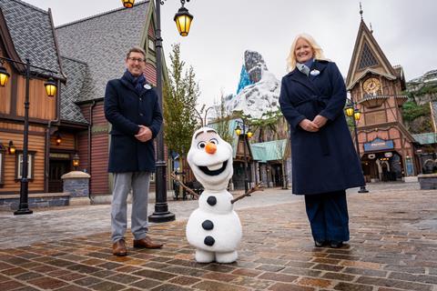 Disneyland Paris Disney Adventure World World of Frozen Olaf robotic character Natacha Rafalski & Michel den Dulk