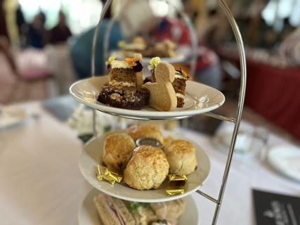 Afternoon tea at Bowes Museum (Reader Club weekend July 2024)