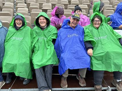 Ponchos on readers at Kynren Reader Club weekend