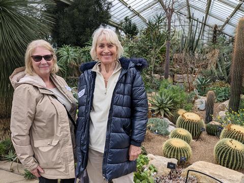 GTO Marian Durbidge (right) and her colleague at Kew Gardens during the Richmond Reader Club