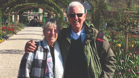 Pat Cakebread (left) at Monet Garden