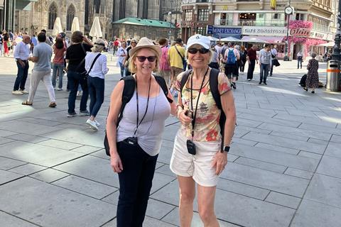 GTO Marian Durbidge with group member and friend Lynne in Vienna.