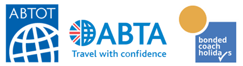 ABTOT, ABTA & Bonded Coach Holidays logos