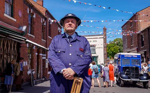 A man dressed up for the 1940s weekend at the Black Country Living Museum in Dudley