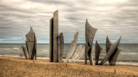 The Les Braves Omaha Beach Memorial in Normandy