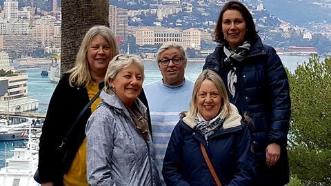 Shauna Potts with Simply Groups tour in Monaco