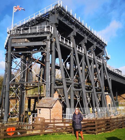 Keeley at the Anderton boat lift